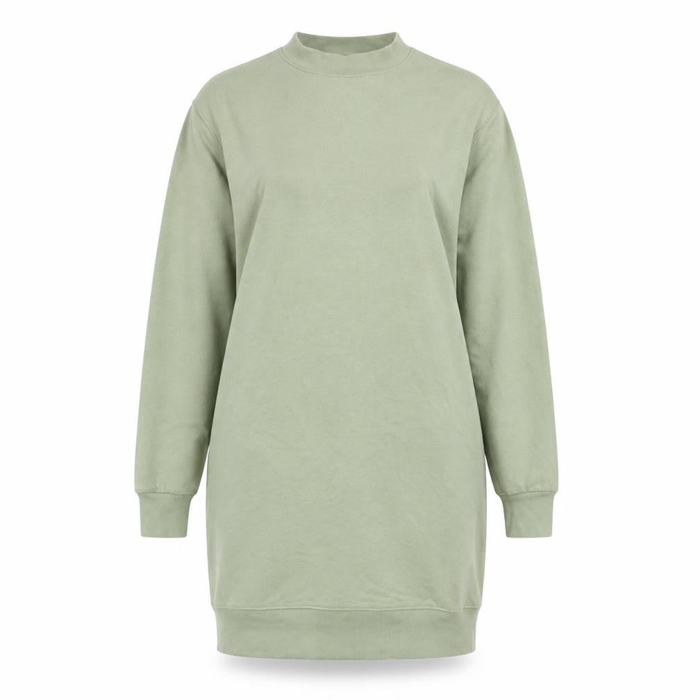 Divided by H&M Womens Green Cotton Jumper Dress Size M Round Neck Pullover