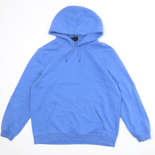 H&M Mens Blue Cotton Pullover Hoodie Size XL