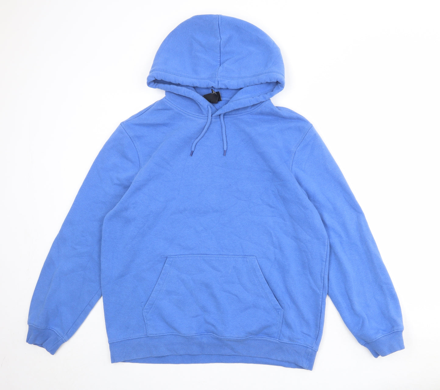 H&M Mens Blue Cotton Pullover Hoodie Size XL