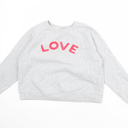 Nocozo Womens Grey Cotton Pullover Sweatshirt Size 10 Pullover - Love