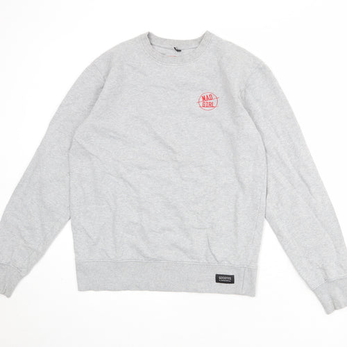 Goodtees Womens Grey Cotton Pullover Sweatshirt Size M Pullover - Mad Girl