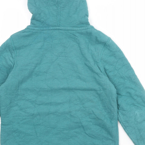White Stuff Womens Green Cotton Full Zip Hoodie Size 12 Zip