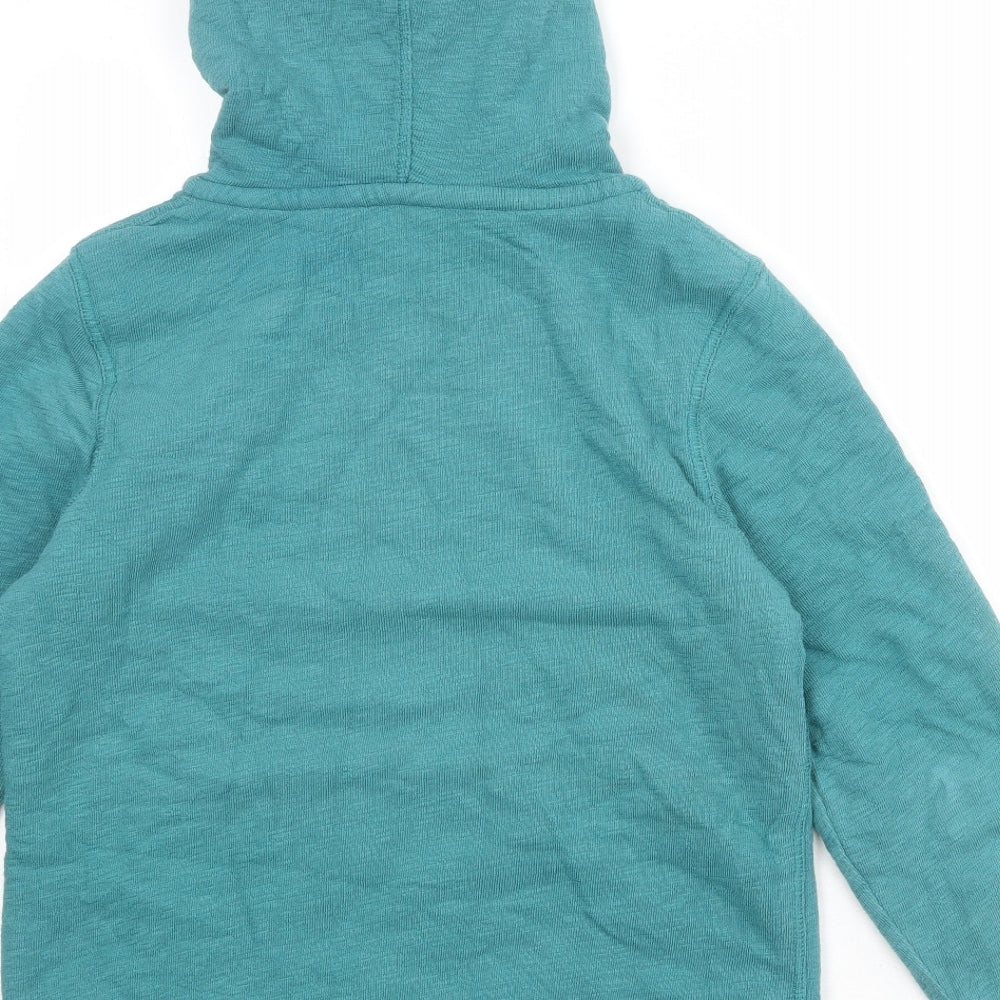 White Stuff Womens Green Cotton Full Zip Hoodie Size 12 Zip