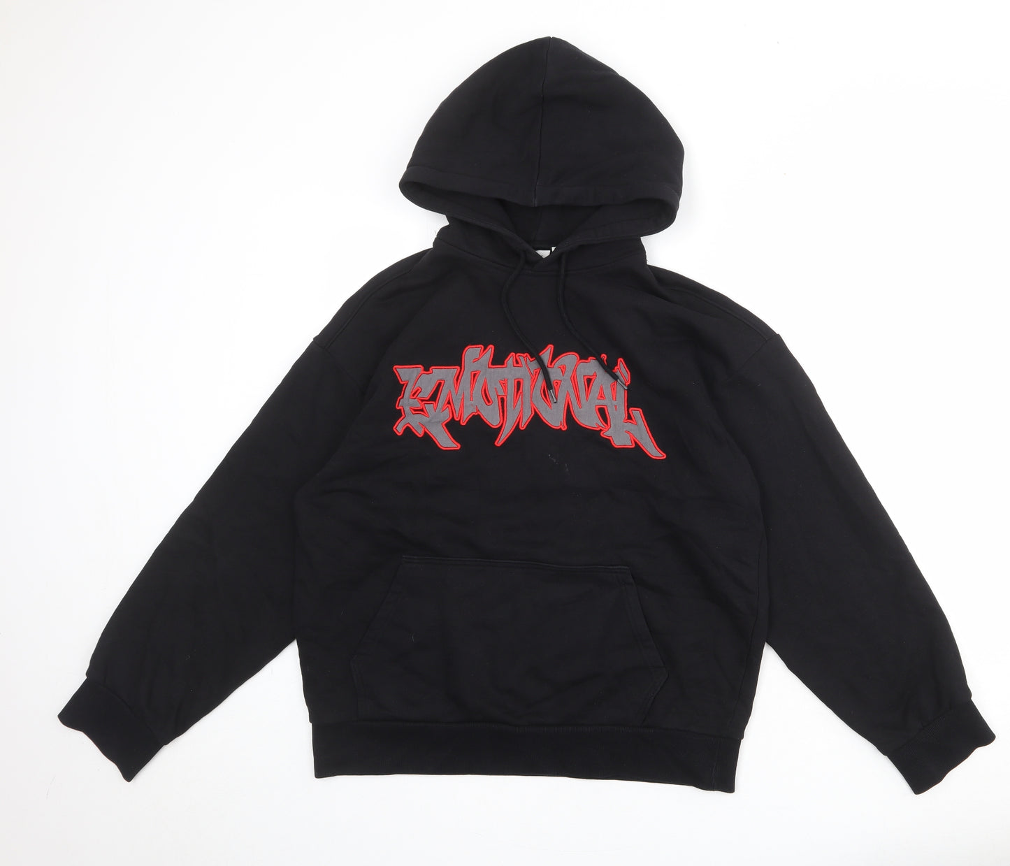 Weekday Mens Black Cotton Pullover Hoodie Size XS