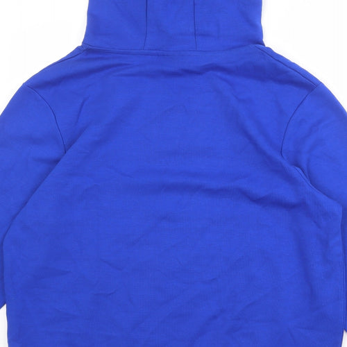 Unlike Humans Mens Blue Cotton Pullover Hoodie Size L