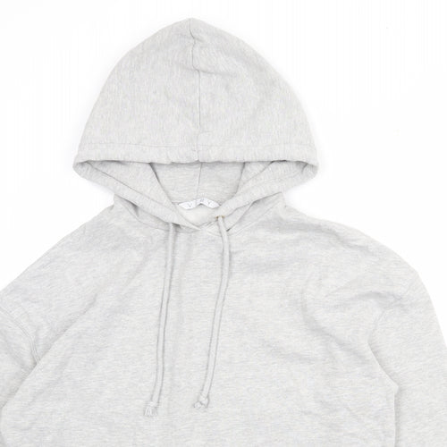 Very Womens Grey Cotton Pullover Hoodie Size 14 Pullover