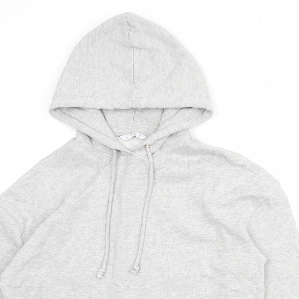 Very Womens Grey Cotton Pullover Hoodie Size 14 Pullover