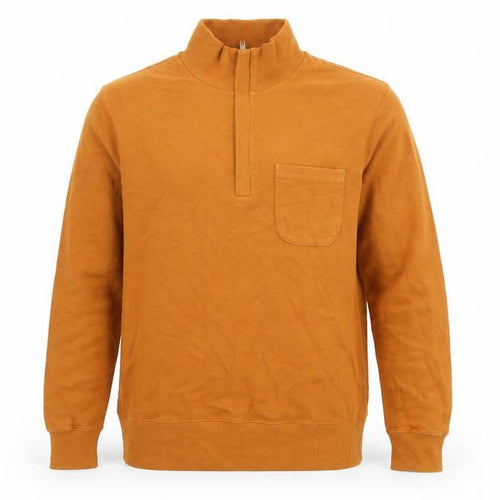 John Lewis Mens Orange Cotton Henley Sweatshirt Size S