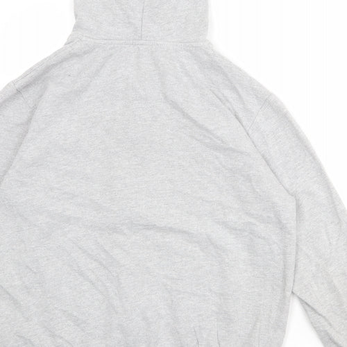 JCM Mens Grey Cotton Full Zip Hoodie Size M