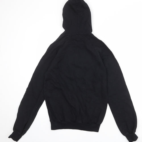 American Apparel Womens Black 100% Cotton Pullover Hoodie Size S Pullover