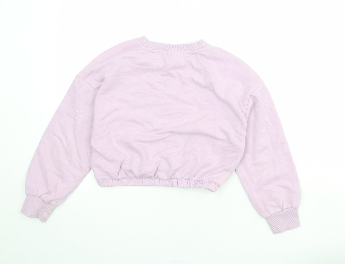 NEXT Girls Purple Cotton Pullover Sweatshirt Size 9 Years Pullover - Anything is Possible