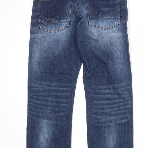 Firetrap Mens Blue Cotton Straight Jeans Size 30 in Regular Zip