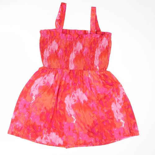 Boohoo Womens Multicoloured Tie Dye Polyester Tank Dress Size 22 Square Neck Pullover