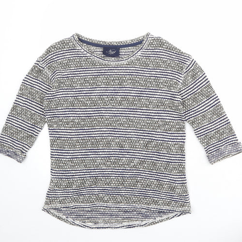 NEXT Womens Multicoloured Round Neck Cotton Pullover Jumper Size 6