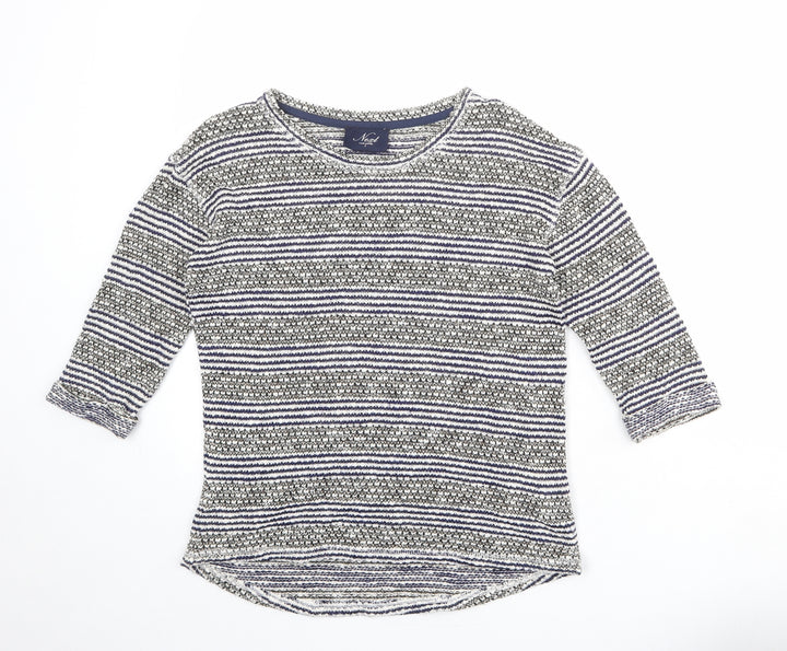 NEXT Womens Multicoloured Round Neck Cotton Pullover Jumper Size 6