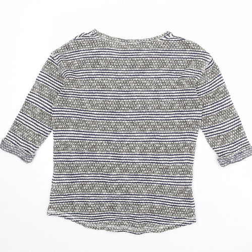 NEXT Womens Multicoloured Round Neck Cotton Pullover Jumper Size 6