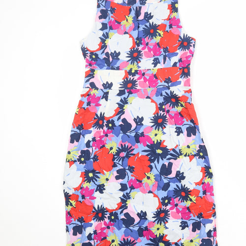Great Plains Womens Multicoloured Floral 100% Cotton A-Line Size S V-Neck Zip