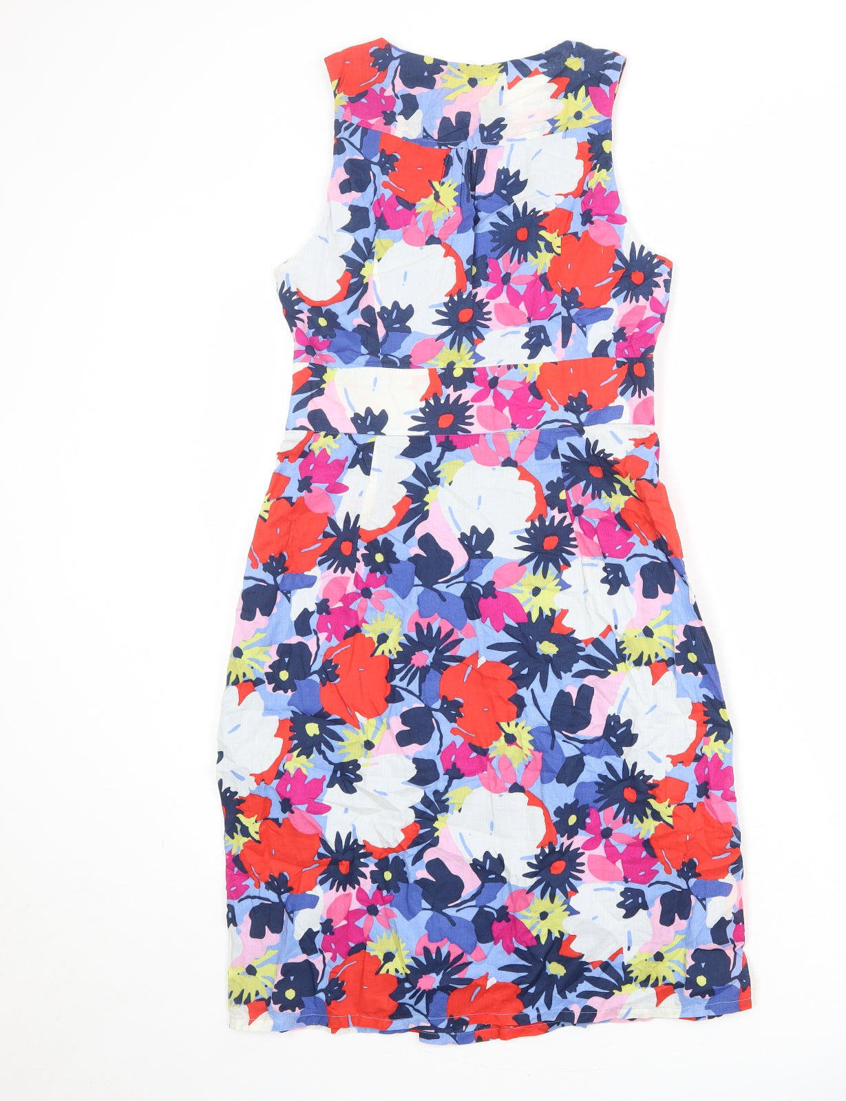 Great Plains Womens Multicoloured Floral 100% Cotton A-Line Size S V-Neck Zip