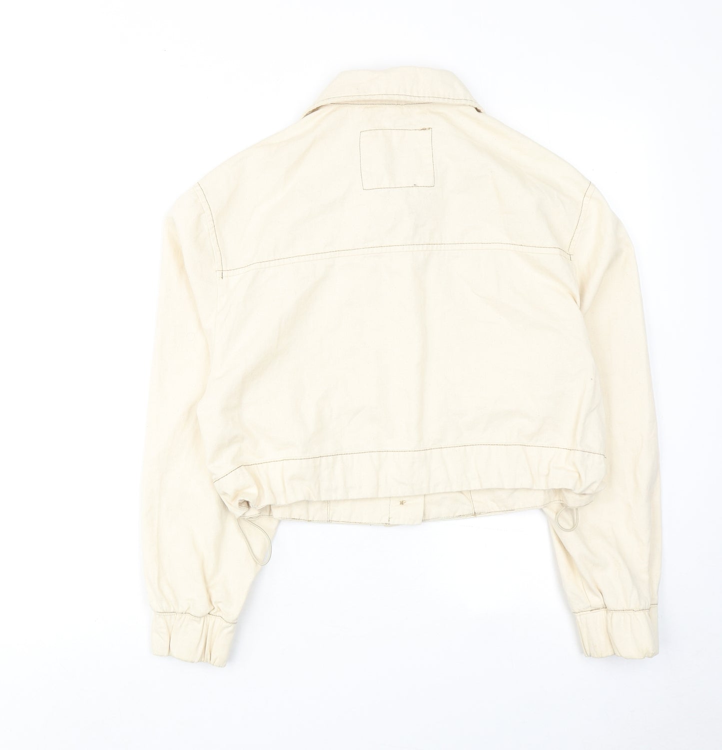 Bershka Womens Ivory Jacket Size M Button