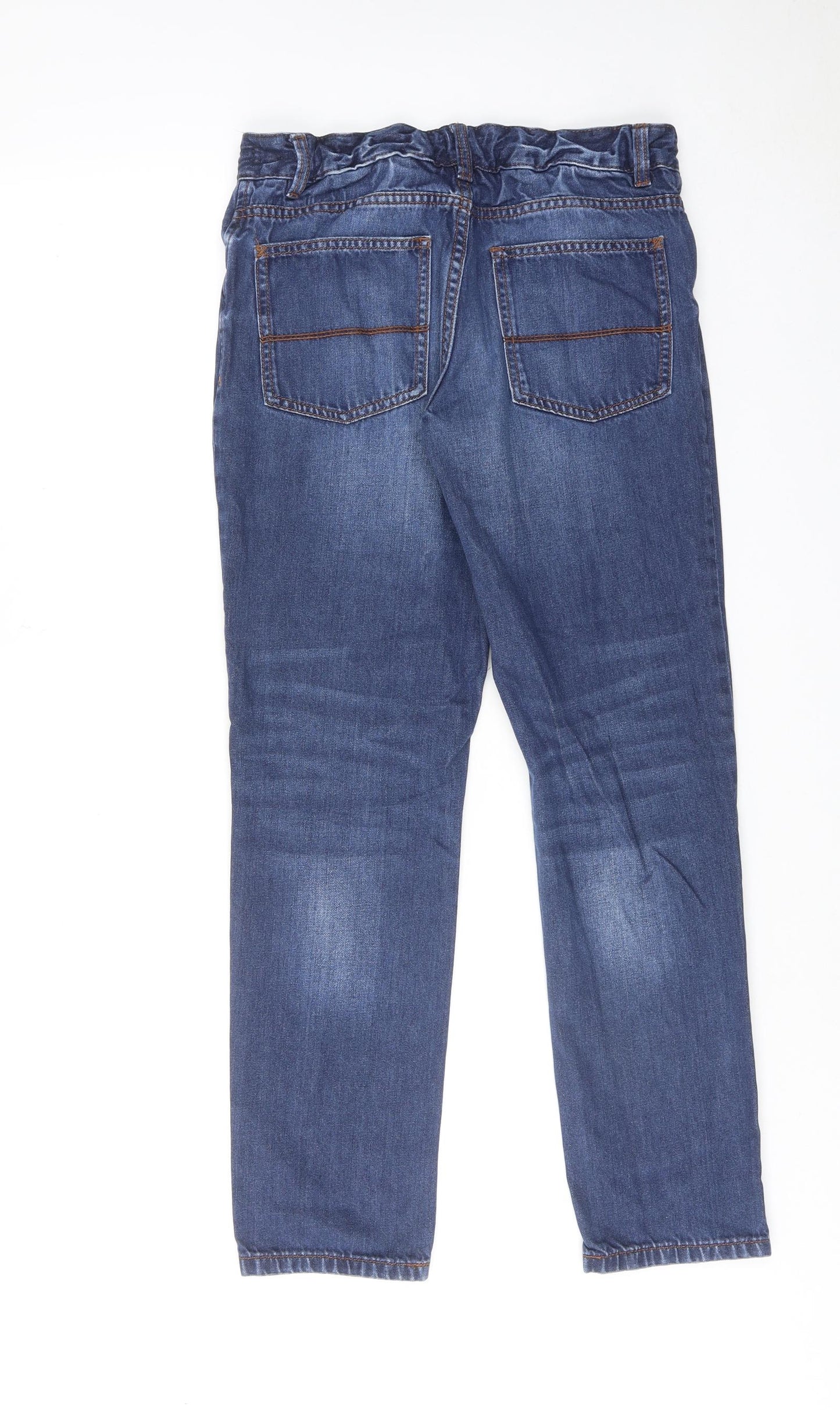 NEXT Boys Blue Cotton Straight Jeans Size 14 Years Regular Zip