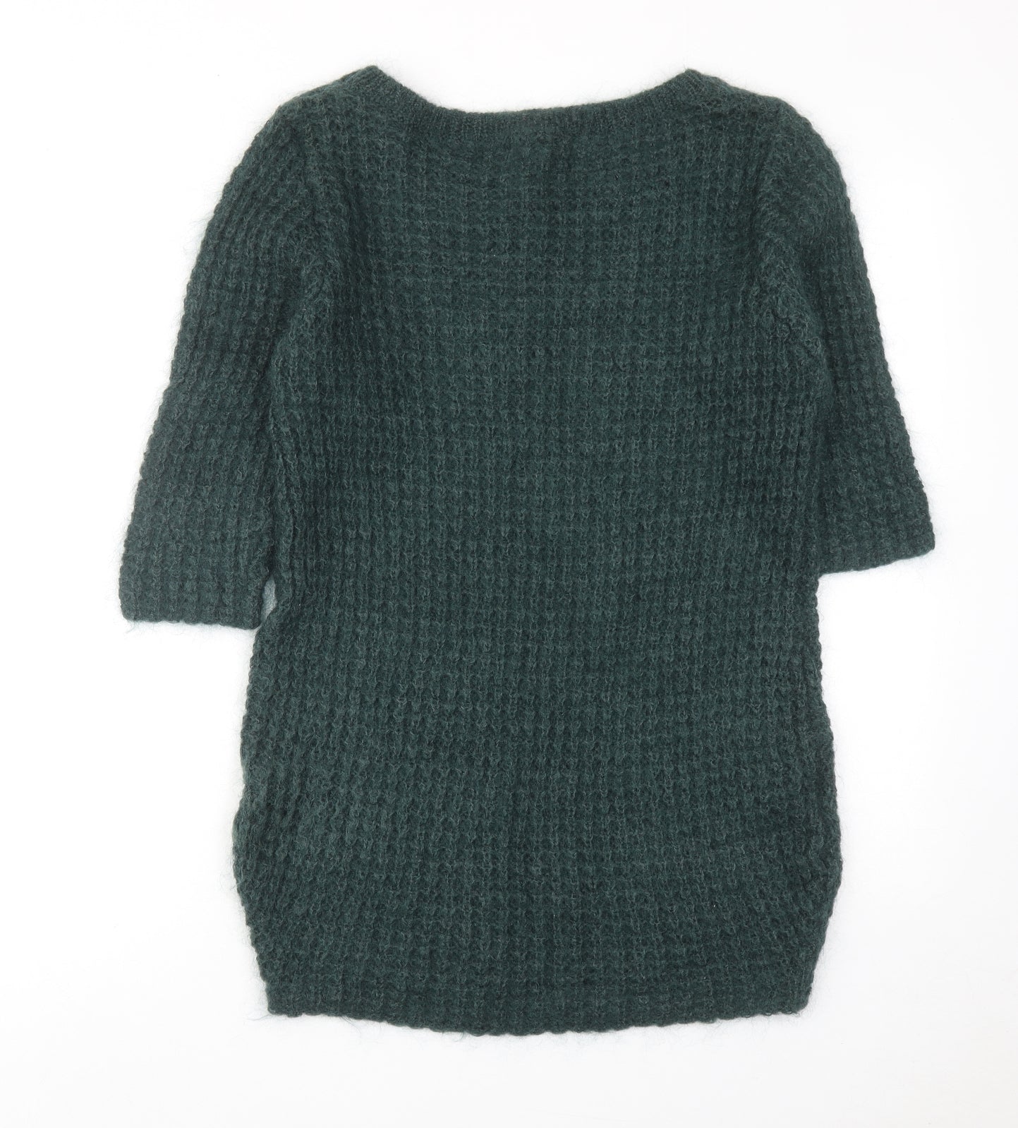 COS Womens Green Boat Neck Mohair Pullover Jumper Size S