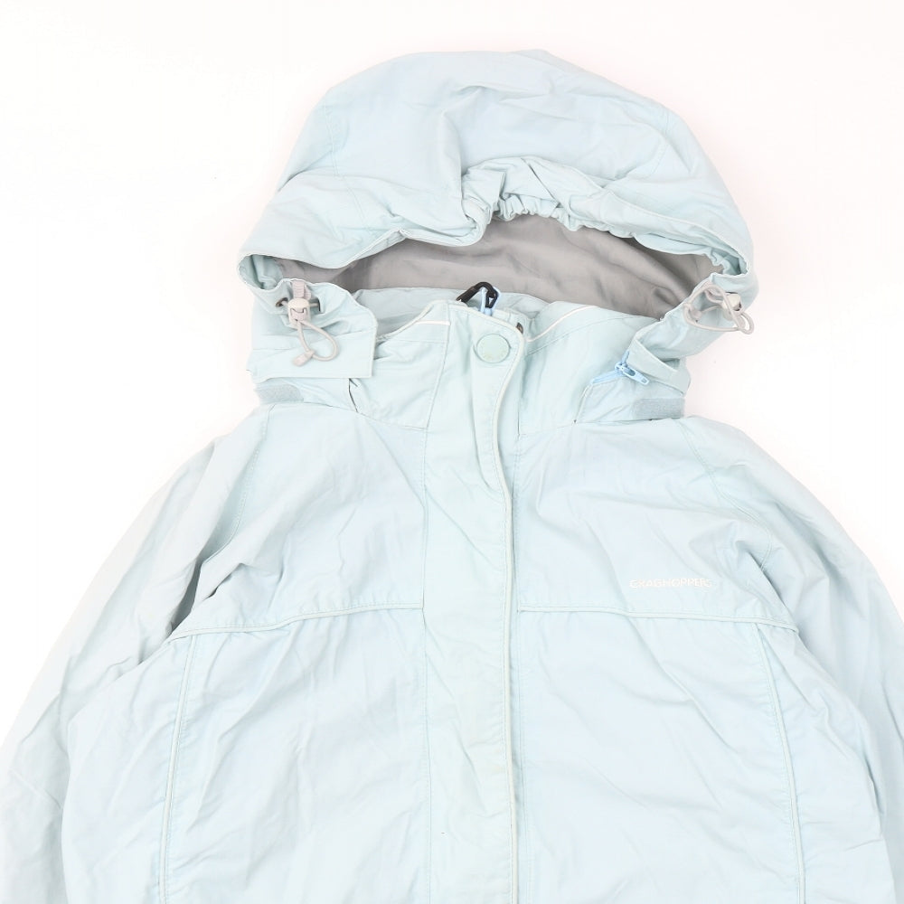 Craghoppers Womens Blue Windbreaker Jacket Size 10 Zip