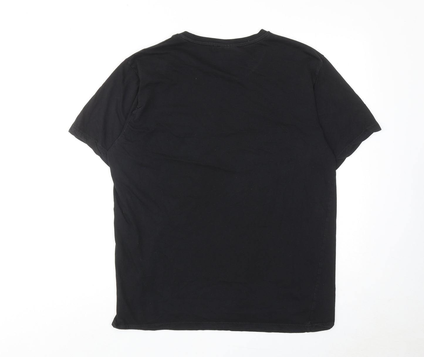 NICCE Mens Black Cotton T-Shirt Size M Round Neck