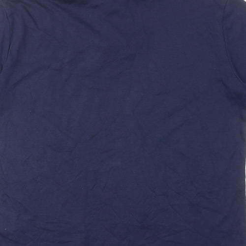 Polo Ralph Lauren Mens Blue Cotton Polo Size M Collared Button
