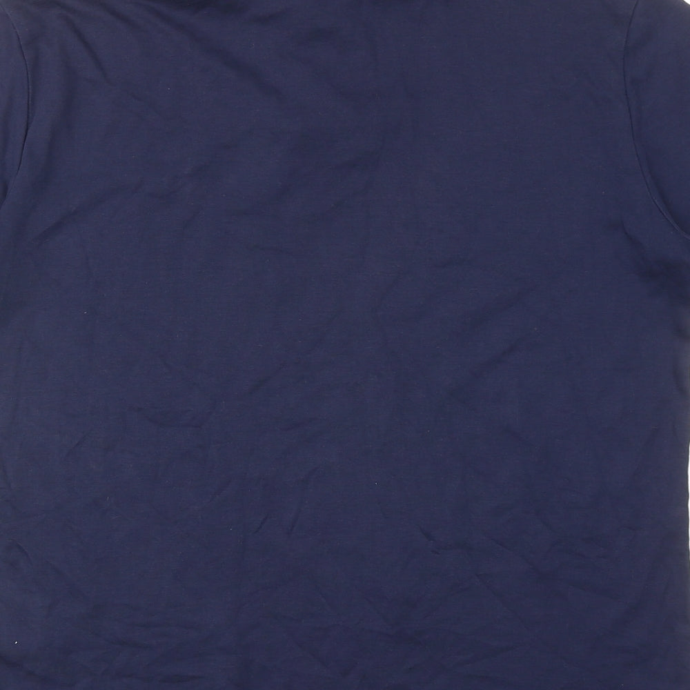 Polo Ralph Lauren Mens Blue Cotton Polo Size M Collared Button