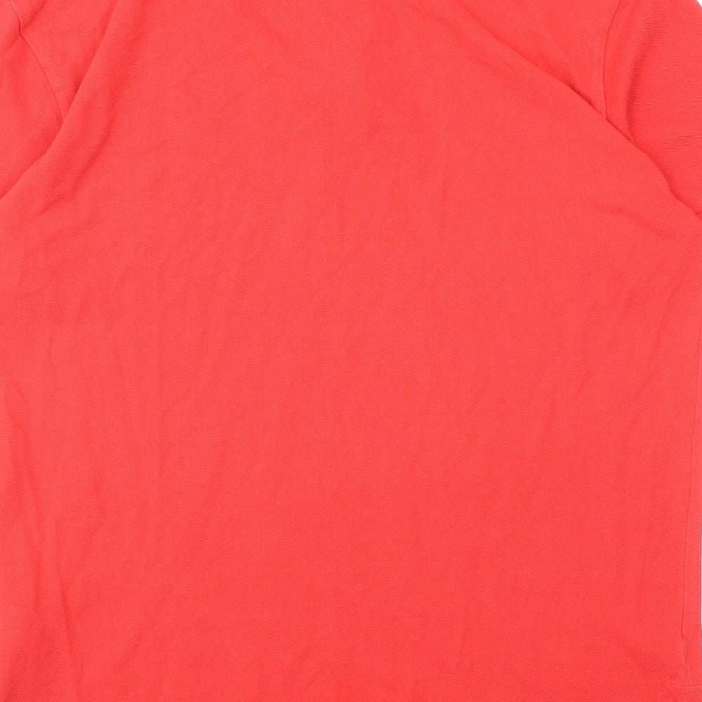 Polo Ralph Lauren Mens Red Cotton Polo Size M Collared Button
