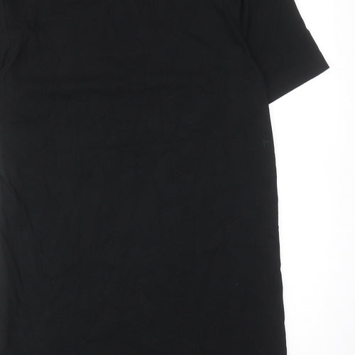 Intense Mens Black Cotton T-Shirt Size M Round Neck