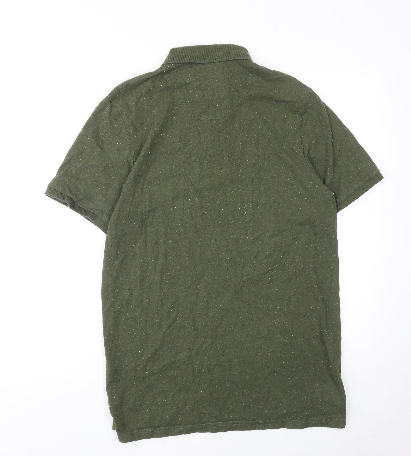 SoulCal&Co Mens Green Cotton Polo Size L Collared Button