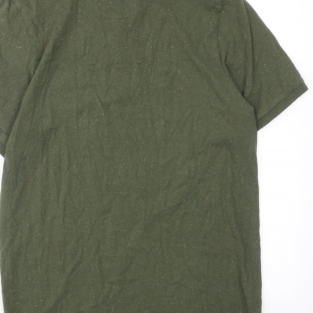 SoulCal&Co Mens Green Cotton Polo Size L Collared Button