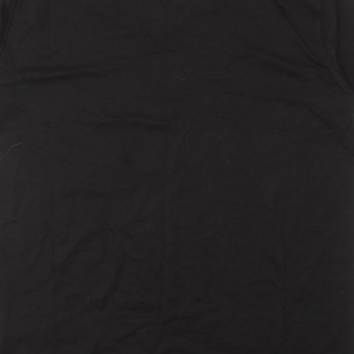 JRC Mens Black Cotton T-Shirt Size M V-Neck