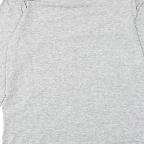 Intense Mens Grey Cotton T-Shirt Size M Round Neck