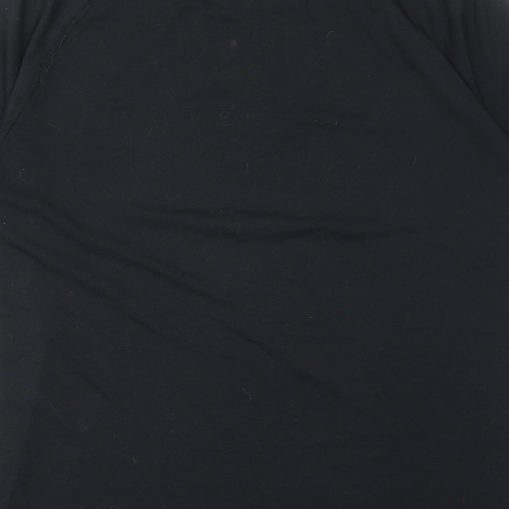 Under armour Mens Black Polyester T-Shirt Size L Round Neck