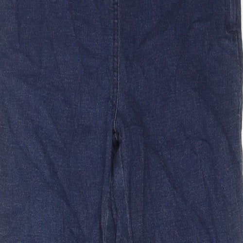 Fransa Womens Blue Cotton Straight Jeans Size S Regular Zip - Ankle Zip