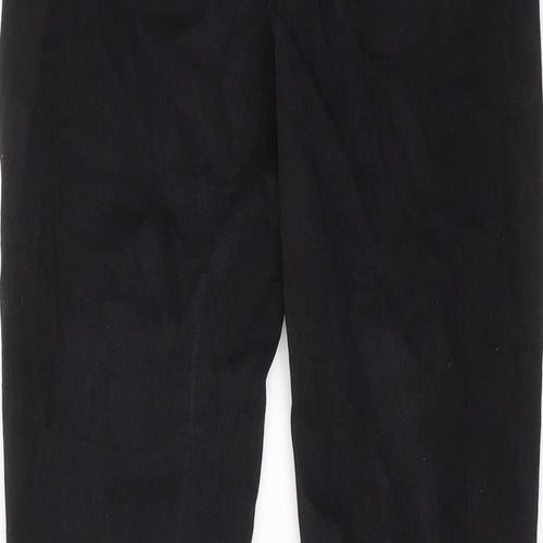 RESERVED Womens Black Cotton Skinny Jeans Size 12 Regular Lace Up - Lace Up Front