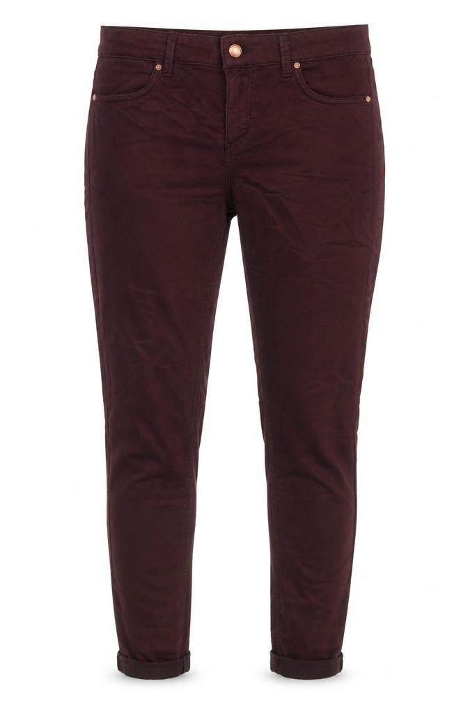 Topshop Womens Red Cotton Skinny Jeans Size 30 in L32 in Regular Zip