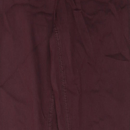 Topshop Womens Red Cotton Skinny Jeans Size 30 in L32 in Regular Zip