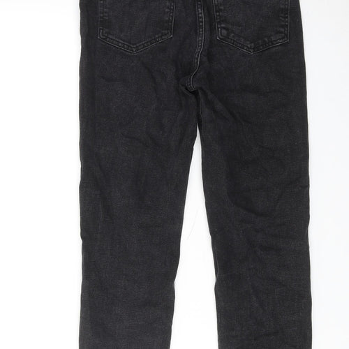 ASOS Womens Black Cotton Straight Jeans Size 28 in L32 in Regular Zip