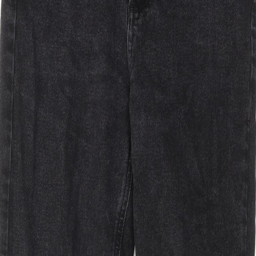 ASOS Womens Black Cotton Straight Jeans Size 28 in L32 in Regular Zip