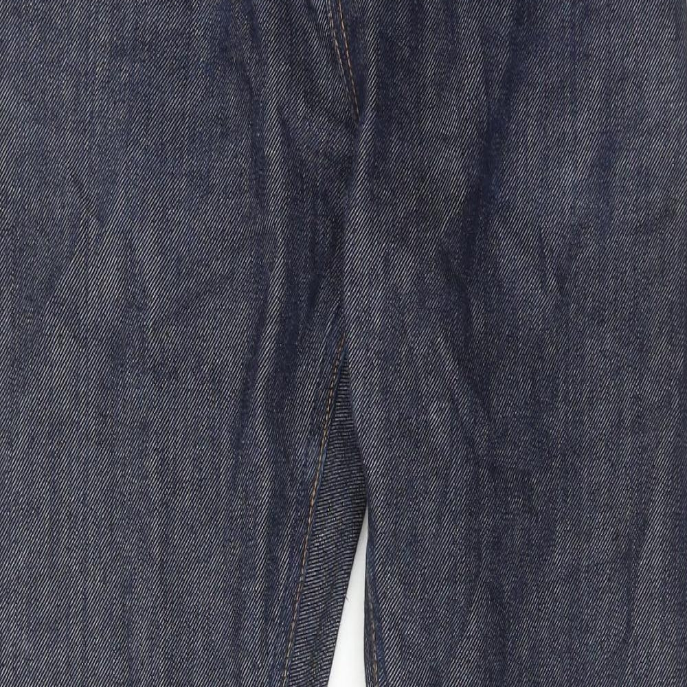 OBEY Mens Blue Cotton Straight Jeans Size 30 in Slim Button