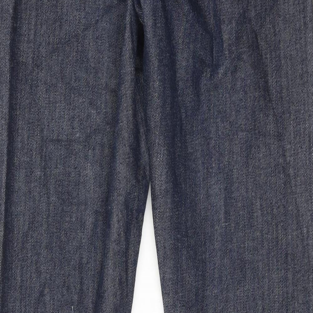 OBEY Mens Blue Cotton Straight Jeans Size 30 in Slim Button