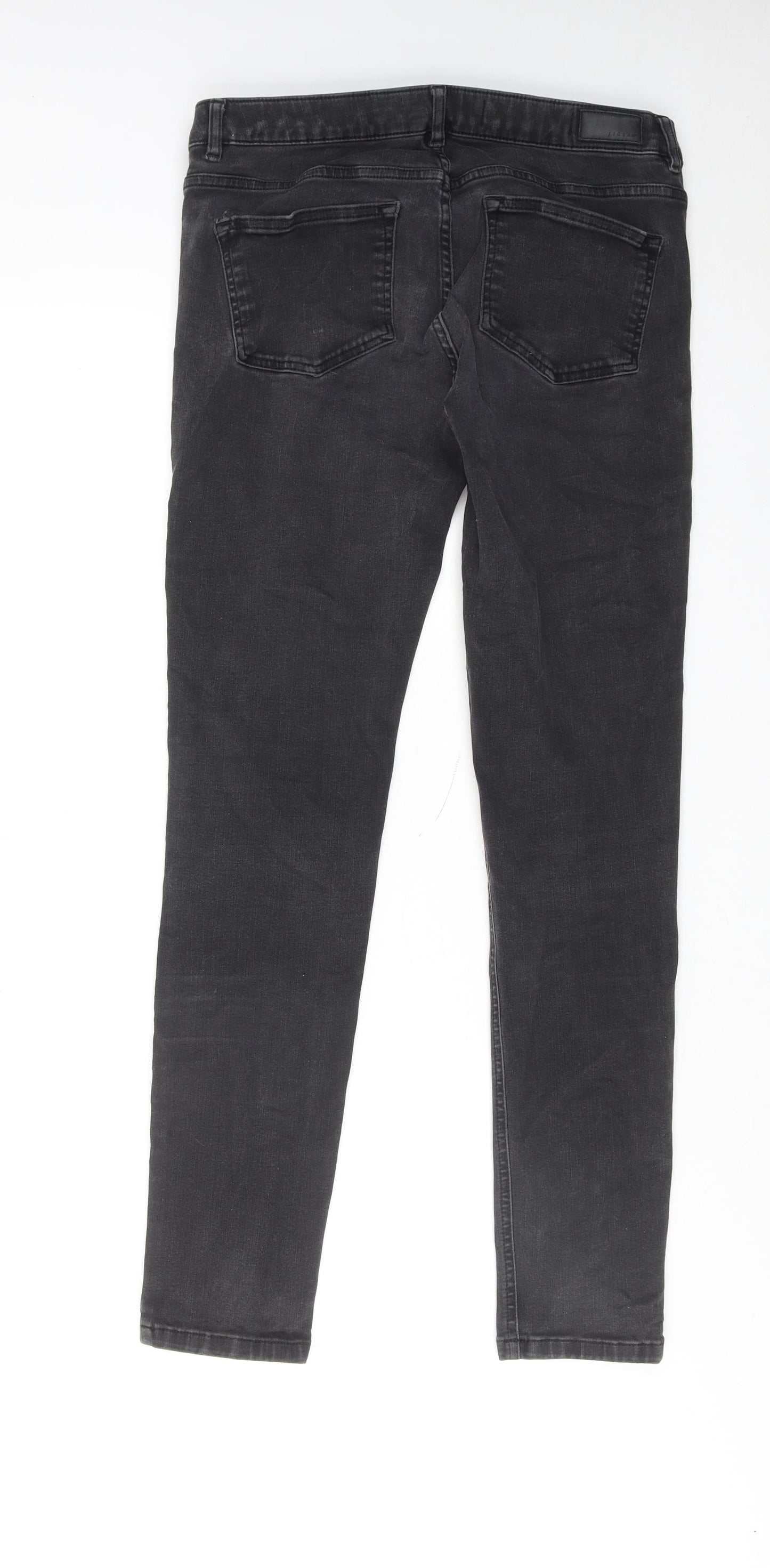 Jigsaw Womens Grey Cotton Skinny Jeans Size 30 in L30 in Regular Zip