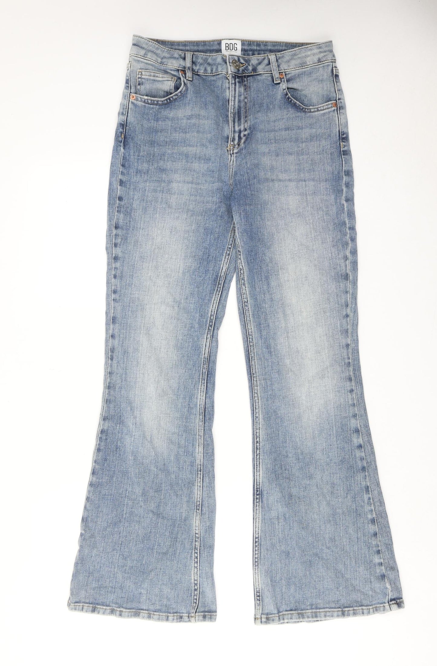 BDG Womens Blue Cotton Flared Jeans Size 29 in L30 in Regular Zip