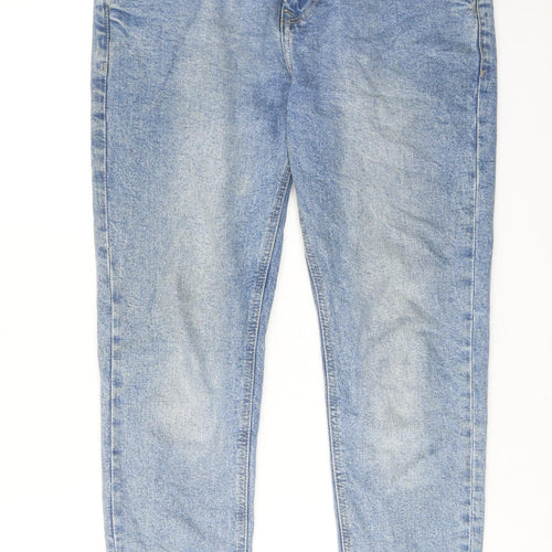 Zara Womens Blue Cotton Skinny Jeans Size 10 Regular Zip