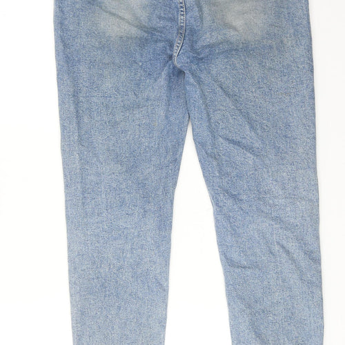 Zara Womens Blue Cotton Skinny Jeans Size 10 Regular Zip