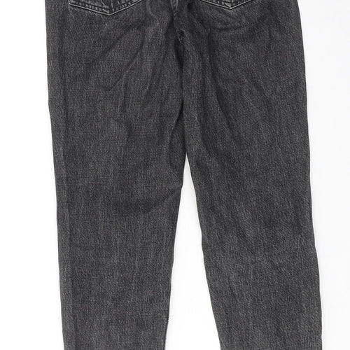 Topshop Womens Grey Cotton Mom Jeans Size 25 in L32 in Regular Zip