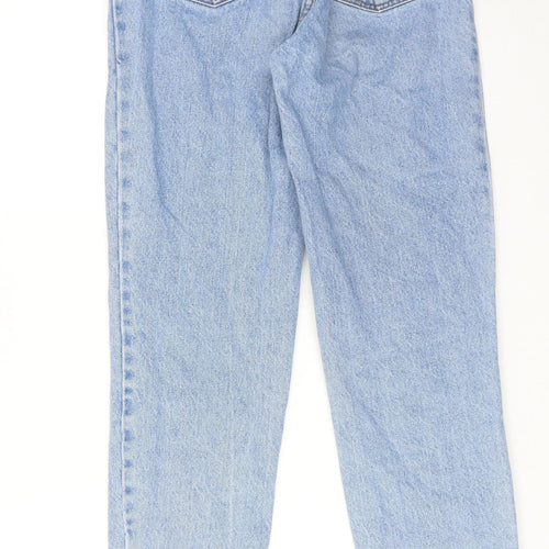 J.galt Womens Blue Cotton Straight Jeans Size M Regular Zip